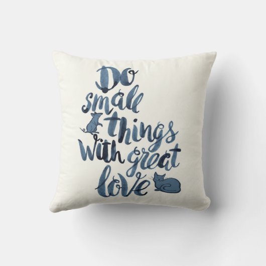 素晴らしい愛の小さい事をして下さい クッション (裏面)