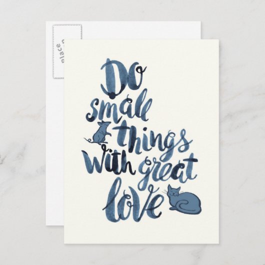 素晴らしい愛の小さい事をして下さい ポストカード (正面/裏面)