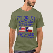 素晴らしい愛国心あふれる本物のテキサス Tシャツ (正面)