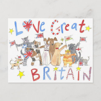 素晴らしい愛国的なポストカード ポストカード