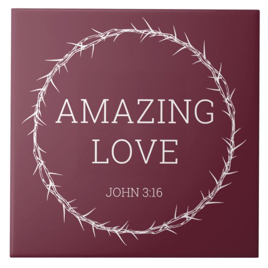 素晴らしい愛 – イエスキリストいばらのイースタークラウン タイル (正面)