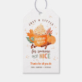 素晴らしい感謝祭のためのカボチャのスパイス ギフトタグ (正面)