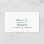 素晴らしい態度! はっきりしたなレタリングの自然の枝 名刺 (裏面)