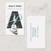 素晴らしい態度! はっきりしたなレタリングの自然の枝 名刺 (正面/裏面)