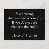 素晴らしい成果やる気を起こさせるはがき ポストカード (正面)