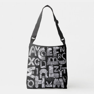 素晴らしい手紙黒いCrossbody クロスボディバッグ