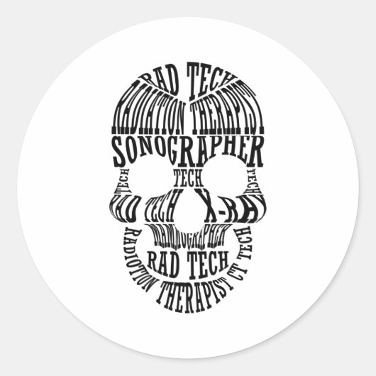 素晴らしい技術スカル技術者X線放射線技術 ラウンドシール (正面)