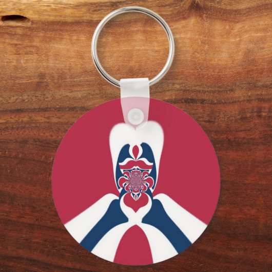 素晴らしい抽象芸術E.T.アートプリント キーホルダー (正面)