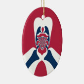 素晴らしい抽象芸術E.T.アートプリント セラミックオーナメント (右)