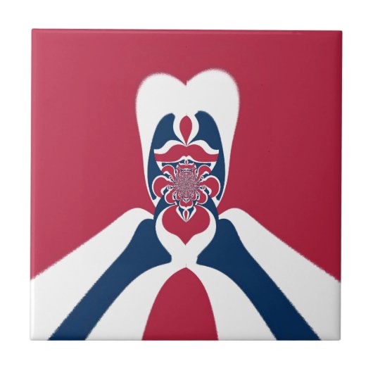 素晴らしい抽象芸術E.T.アートプリント タイル (正面)