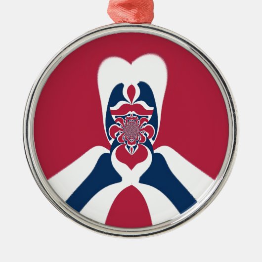 素晴らしい抽象芸術E.T.アートプリント メタルオーナメント (正面)