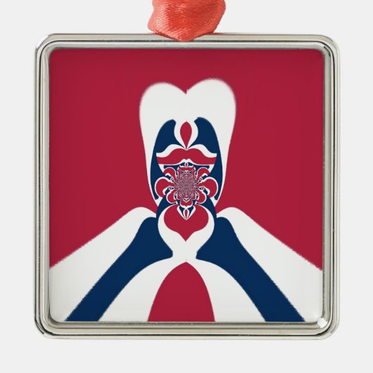 素晴らしい抽象芸術E.T.アートプリント メタルオーナメント (正面)