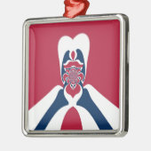 素晴らしい抽象芸術E.T.アートプリント メタルオーナメント (左)