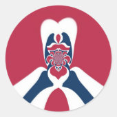 素晴らしい抽象芸術E.T.アートプリント ラウンドシール (正面)