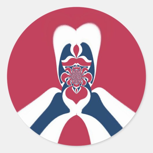 素晴らしい抽象芸術E.T.アートプリント ラウンドシール (正面)