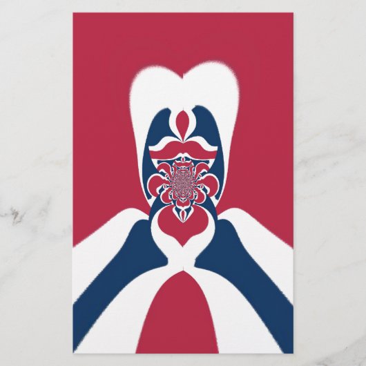 素晴らしい抽象芸術E.T.アートプリント 便箋 (正面)