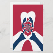 素晴らしい抽象芸術E.T.アートプリント 便箋 (正面/裏面)