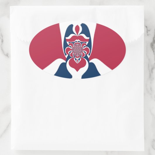 素晴らしい抽象芸術E.T.アートプリント 楕円形シール (バッグ)