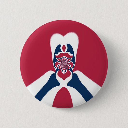 素晴らしい抽象芸術E.T.アートプリント 缶バッジ (正面)