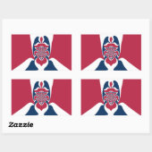 素晴らしい抽象芸術E.T.アートプリント 長方形シール (シート)