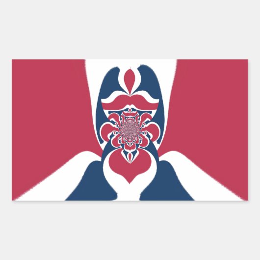 素晴らしい抽象芸術E.T.アートプリント 長方形シール (正面)