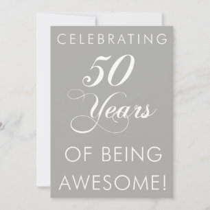 素晴らしい招待が50あ年間のあることを祝います 招待状