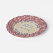 素晴らしい捕獲物を祝うこと、赤い濃紺の魚 ペーパープレート (アングル)