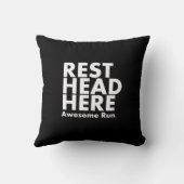 "素晴らしい操業"ランナーの枕黒 クッション (裏面)