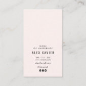 素晴らしい文字モダンの卒業記入カード 名刺 (裏面)