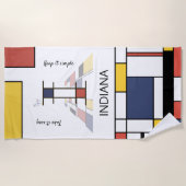 素晴らしい新可塑主義アートモノグラム。手紙I ビーチタオル (正面)