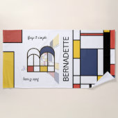 素晴らしい新可塑主義アートモノグラム。文字B ビーチタオル (正面)