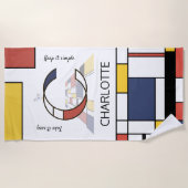 素晴らしい新可塑主義アートモノグラム。文字C ビーチタオル (正面)