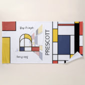 素晴らしい新可塑主義アートモノグラム。文字P ビーチタオル (正面)