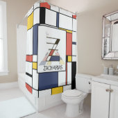 素晴らしい新可塑主義アートモノグラム。文字Z シャワーカーテン (インサイチュ)