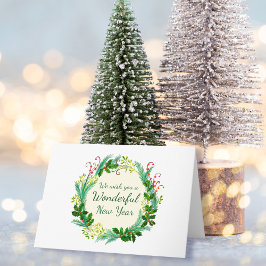 素晴らしい新年シンプルのとエレガントリース カード