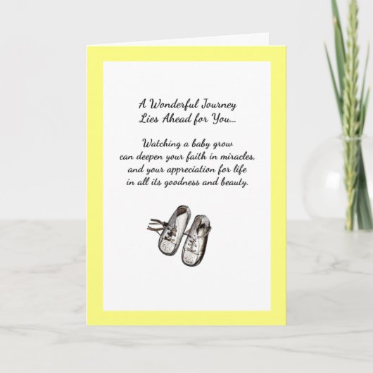 素晴らしい旅があなたの前に…新生児 案内状 (正面)