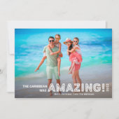 素晴らしい旅行モダン熱帯写真クリスマス シーズンカード (正面)