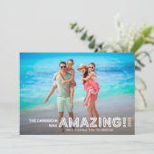 素晴らしい旅行モダン熱帯写真クリスマス シーズンカード (スタンド正面)