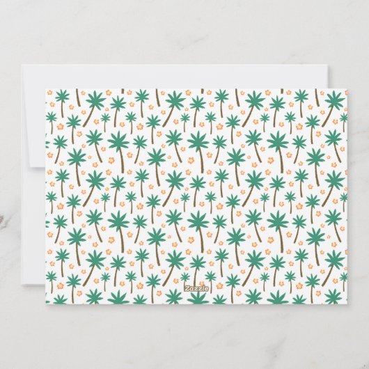 素晴らしい旅行モダン熱帯写真クリスマス シーズンカード (裏面)