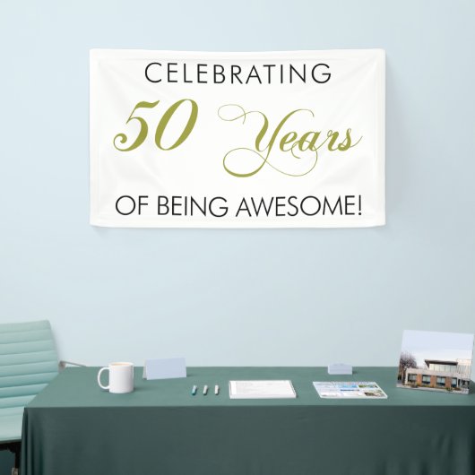 素晴らしい旗が50あ年間のあることを祝います 横断幕 (トレードショー)