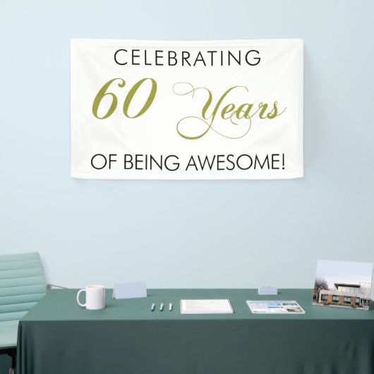素晴らしい旗が60あ年間のあることを祝います 横断幕 (トレードショー)