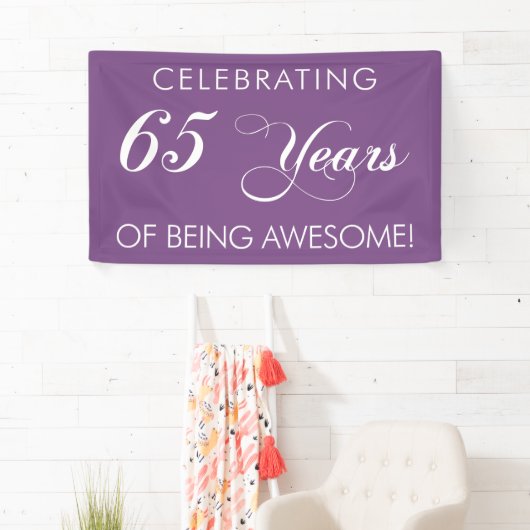 素晴らしい旗が65あ年間のあることを祝います 横断幕 (インサイチュ)