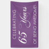 素晴らしい旗が65あ年間のあることを祝います 横断幕 (縦)