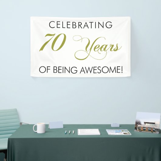 素晴らしい旗が70あ年間のあることを祝います 横断幕 (トレードショー)