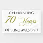 素晴らしい旗が70あ年間のあることを祝います 横断幕 (横)