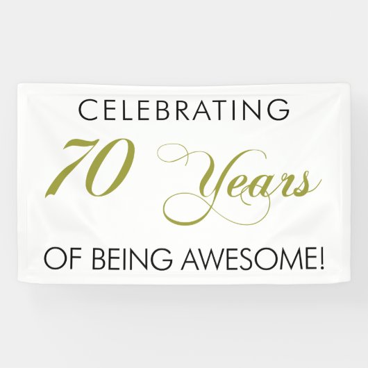 素晴らしい旗が70あ年間のあることを祝います 横断幕 (横)