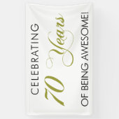 素晴らしい旗が70あ年間のあることを祝います 横断幕 (縦)