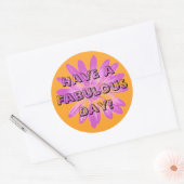 素晴らしい日のステッカーを持っている ラウンドシール (封筒)