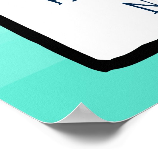 素晴らしい日の水色のクマを持っている ポスター (角)