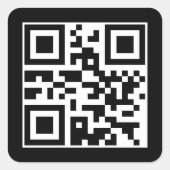 素晴らしい日のQRコードを持っている スクエアシール (正面)